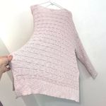 American Eagle  AE Light Baby Pink Chunky Knit Open Weave Oversized Tunic Sweater Photo 13