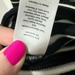 Talbots Women's Sz S P Black White Stripe Textured Top Back Zipper Long Sleeve Photo 8