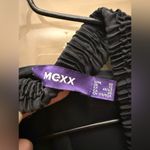 MEXX women’s black satin colorful tunic dress in size large Photo 4