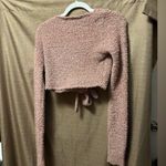 SKIMS  Woman’s Cozy Knit Wrap Crop Top Size Small Medium Pink Photo 6