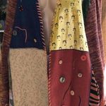 Sharon Anthony Crystal Boho Ethnic Patch Jacket Multicolor Button FrontSize 3X Photo 2