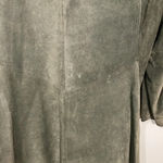 Vintage John Murrough Suede Coat Green Fur Collar Women's M 80s 90s retro Size M Photo 12