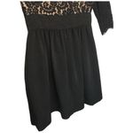 Eliza J Cocktail Skater Lace Faille Bodice Pocket Lined LBD Little Black Dress 6 Photo 7