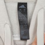 Adidas Womens Gold Trefoil Logo Hooded Sweatshirt Cream Athleisure Size M Cozy Photo 4