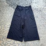 Urban Revivo Wide Leg Pinstripe Pants Navy 10 Photo 4