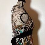 Body Central MAXI MULTICOLOR BOHO SUMMER HALTER DRESS BUILT IN BRA by  SIZE MED Photo 7