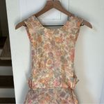Selkie Puffy Pinafore Floral Dress in Cream Yellow Size M Photo 5