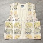 Vintage Embroidered Elephant Vest Medium Photo 7