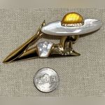 Vintage Sophisticated Lady Art Deco Brooch Photo 2