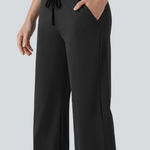 Halara NWT  softly zero mid rise drawstring straight tapered leg cool touch yoga Photo 0