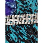 New. SKY 100% silk animal print dress with diamond belt. Normally $248 Blue Size XS Photo 9