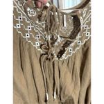 Free People Joni Embroidered Top Linen blend boho cropped sz XS Photo 12