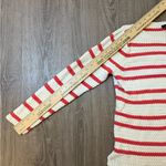 Talbots Striped Pullover Sweater Womens Petite Large Cream Coral Stripes Preppy Photo 3