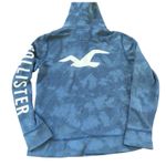 Y2K Hollister Blue Tie Dye Logo Hoodie Sweatshirt Women's Small Pullover Comfy Photo 14