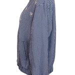 Vintage seersucker gingham bomber embroidered and embellished stars size 10 White Photo 3