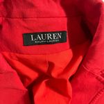 Lauren Ralph Lauren Black Label Blazer Jacket Womens Orange Cotton Blend Career Size M Photo 1