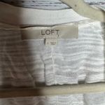 Loft White Open Front Cardigan Sweater Light Weight Long Sleeve Lg Photo 1