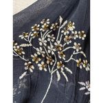 April Cornell Dress Women Large Black Floral Embellished Cowl Neck Maxi Vintage Photo 7