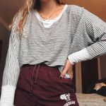 Boutique Slouchy Cropped Long Sleeve Tee Photo 0