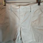 prAna  Womens Cargo Shorts Ivory Lightly Ribbed Sz 8, 4.5” Inseam EUC Photo 4
