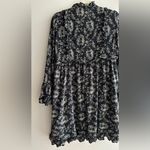 The Kooples FLAWED  Rodeo Snake Print Silk Ruffle Dress, Black/Cream, Size Small Photo 9