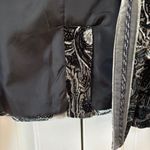 Chico's Size 3 Elegant Black Gray Velvet Burnout Paisley Blazer Jacket Size XL Photo 8
