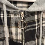 HYFVE BRAND..CROPPED FLANNEL LIKE JACKET BLACK WITH YELLOW(GOLD) STRIPE Photo 3