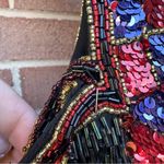 OLEG CASSINI Black Tie Gown 80's Beaded Dress Size 16 Photo 12