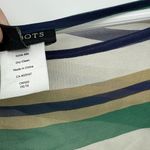 Talbots Silk Multicolor Striped Overlay Shawl Sheer Size S/M Preppy Photo 7