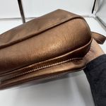 Gianni Bernini Metallic Bronze Leather Crossbody Shoulder Bag Purse Brown Photo 10