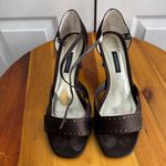 Caparros  Savannah Chocolate silk heels size 8.5M Photo 4