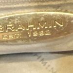 Brahmin  Tan and Cream Canvas and Crocodile Shoulder Bag Photo 3