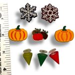 8 Pc Holiday Fall Halloween Winter Xmas Shoe Charm Compat W/ Crocs Jibbitz Set D Photo 1