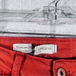Pilcro Anthropologie  Orange High Rise Bootcut Raw Hem Jeans Size 26 Photo 6