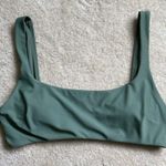 Aerie  Wide Strap Scoop Bikini Top Olive Green Women’s Size Large Swim Padded Photo 2
