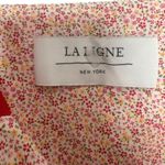 La Ligne Kate Floral Midi Dress With Shoulder Ties Cherry Red Size Large Photo 1