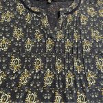 Lucky Brand  navy floral print shirt S Photo 7