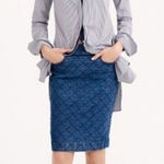 J.Crew  Blue Denim Pencil Skirt Photo 0