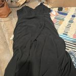 Birdy Grey  Sweetheart V-Neckline Floor Length Chiffon Dress Black  (Kaia) L NWT Photo 6