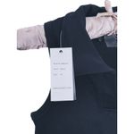 LA Society NWT Ribbed Collared Crop Top Size Medium Black Preppy Athleisure Photo 3