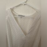 Haute Monde  Women’s White V-Neck Balloon Sleeve Smocked Blouse Top Size 1XL Photo 1