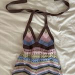 Crochet Halter Mini Dress Photo 1