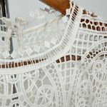 Olivia Culpo x Le Tote White Medallion Lace High Neck Midi Dress size Large Photo 4