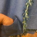 VINTAGE BLEYLE CORNFLOWER BLUE FRINGED 2 PIECE SKIRT SUIT SIZE 8 Size M Photo 1