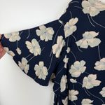 CHAPS  Floral Blouse Size 3X Navy Lightweight Boho Stretch Office Comfy Boho Photo 1