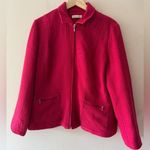 Coldwater Creek  Women's Tweed Pink Zip Up Jacket Stylish Suit Blazer Size 16 Photo 0