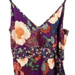 Band of the Free Floral Faux Wrap Ruffle Mini Dress Boho Romantic Size S New Purple Photo 1