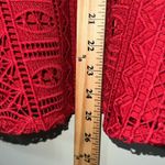 Moulinette Soeurs  by Anthropologie lace peplum top women's size 14 lined 3/4 slv Photo 3