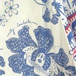 Like New Anthropologie Emily Lovelock Emma Top Medium Floral Elephant Palm Tree Photo 8