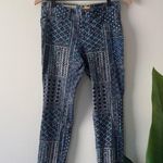 Pilcro and the Letterpress Anthropologie Blue Patterned Patchwork Corduroy Pants Photo 0